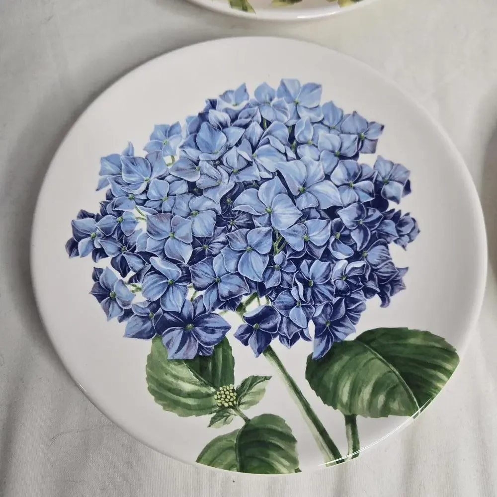 Pier 1 Imports Appetizer Plates Floral Design Ironstone Set of 4 in Box - Picture 4 of 9